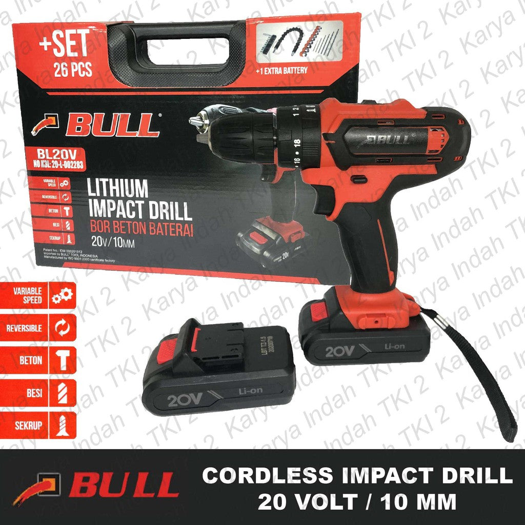BULL GOLD CORDLESS DRILL 20V